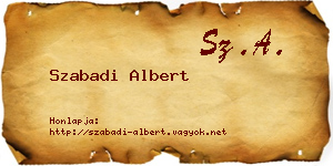 Szabadi Albert névjegykártya